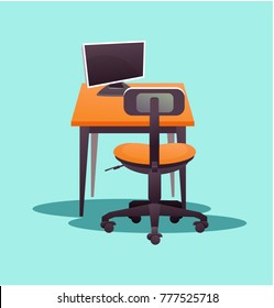 working computer desk