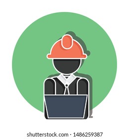 Working concept on white background. Flat vector illustration for web.