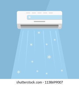 Working conditioner background. Flat illustration of working conditioner vector background for web design