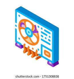 Working Conditioner System vector isometric sign. color isolated symbol illustration