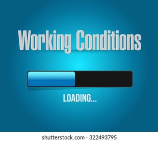 working conditions loading bar sign concept illustration design graphic
