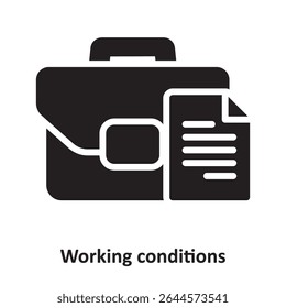 Working conditions Vector Icon which can easily modify or edit
