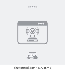 Working connection router icon
