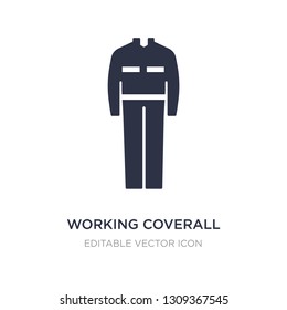 working coverall icon on white background. Simple element illustration from Fashion concept. working coverall icon symbol design.