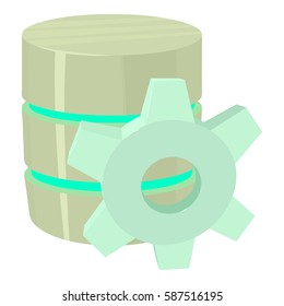 Working database icon. Cartoon illustration of working database vector icon for web