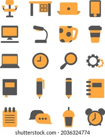 Working day, illustration, vector, on a white background.