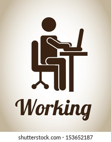 working design over bronze background vector illustration 