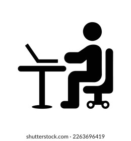 Working Desk icon. Vector illustration.