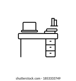 Working Desk icon in vector. Logotype