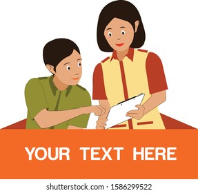 WORKING DISCUSS SOMETHING VECTOR  CARTOON