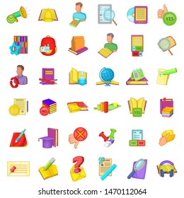 Working document icons set. Cartoon set of 36 working document vector icons for web isolated on white background