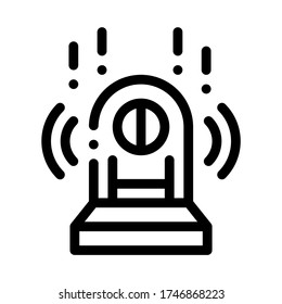 working door alarm icon vector. working door alarm sign. isolated contour symbol illustration