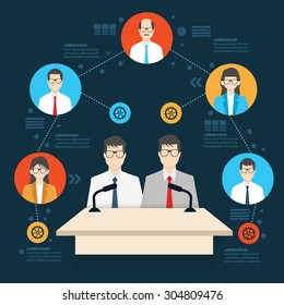 Working employee design,info graphic design,clean vector