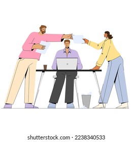 Working environment in the office.