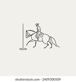 Working equitation icon isolated on background