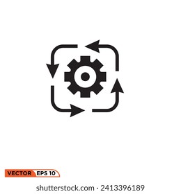 Working flow icon vector graphic of template 