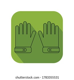 Working gloves. Flat objects isolated on a white background. Protective clothing