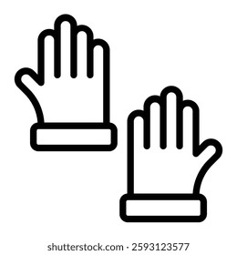 Working Gloves Glyph Icon Design For Personal nad Commercial Use