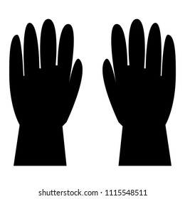 Working gloves icon black color