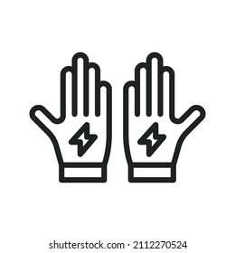 Working Gloves icon vector image. Can also be used for Physical Fitness. Suitable for mobile apps, web apps and print media.