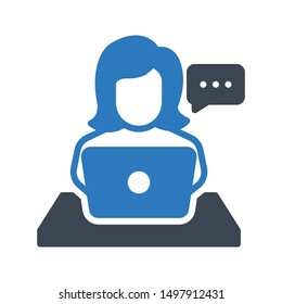 working glyph colour vector icon