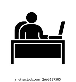 Gráfico de Vector de ilustración de icono de glifo de trabajo. Gráfico simple del Vector de la ilustración del elemento, conveniente para el App, los Sitios web, y las presentaciones aisladas en el fondo blanco