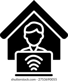 Working Glyph Icon Vector Design