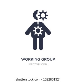 working group icon on white background. Simple element illustration from People concept. working group sign icon symbol design.