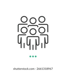 Icono de grupo de trabajo. Vector de icono de línea delgada