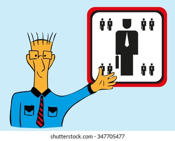 Working group. Vector illustration.