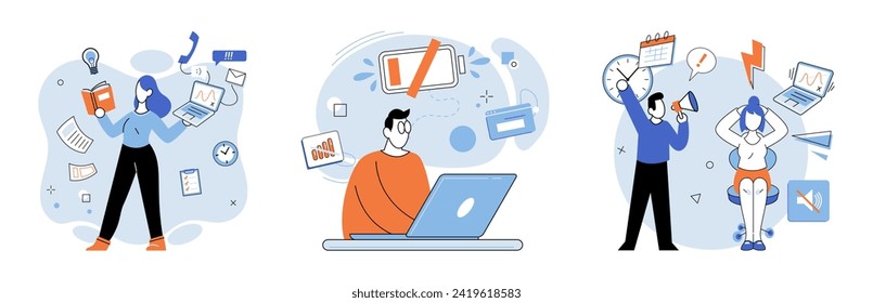 Starke Vektorgrafik. Die hart arbeitende Metapher ist visuell Ausdruck intensiver Bemühungen und Opfer, die im Hinblick auf den Erfolg gemacht wurden Suche nach wirksamen Strategien zur Bewältigung von Arbeitslast und Fristen