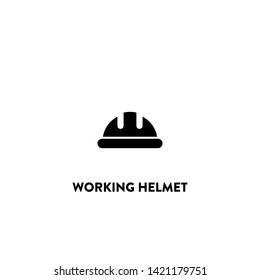 working helmet icon vector. working helmet sign on white background. working helmet icon for web and app