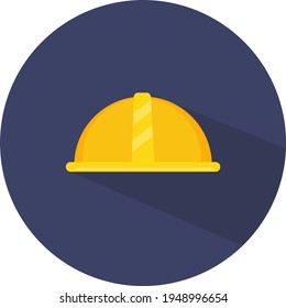 Working helmet, illustration, vector on white background.