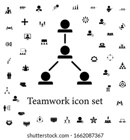 icono de jerarquía de trabajo. Iconos de trabajo en equipo conjunto universal para web y móvil