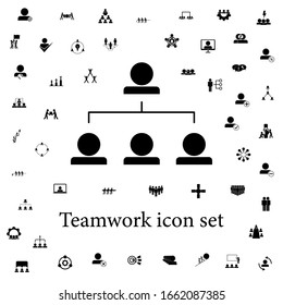 working hierarchy icon. Teamwork icons universal set for web and mobile