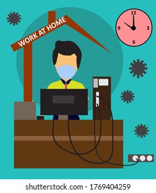 Working at home during a pandemic is necessary to prevent covid-19 transmission