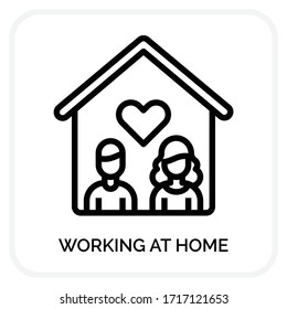 Working at home icons for web design, book, ads, app, project etc.