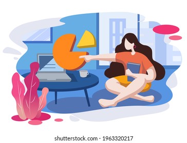 Working From Home - Illustration