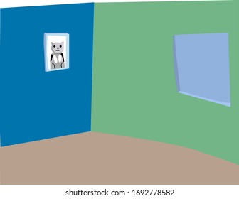 Working in home or room. Convenient workplace. self employed concept. Covid-19 situation