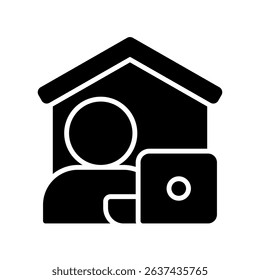 Working At Home Vector for Freelance Lifestyle. Laptop desk illustration, remote career concept, digital job setting.