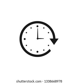 Working hours icon design template vector isolated illustration