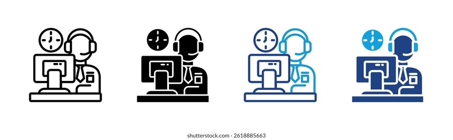 Working Hours Icon Element For Design