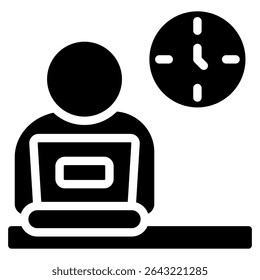 Working Hours Icon Element For Design
