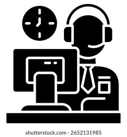 Arbeitszeit-Symbolelement für Design