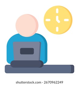 Working Hours Icon Element For Design