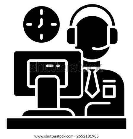 Working Hours Icon Element For Design