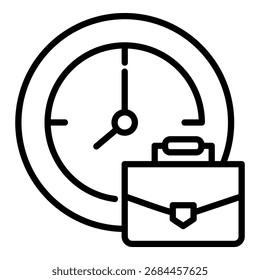 Working Hours Icon Illustration Vector Collection