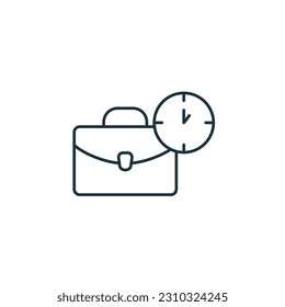 Working hours icon. Monochrome simple sign from employee benefits collection. Working hours icon for logo, templates, web design and infographics.