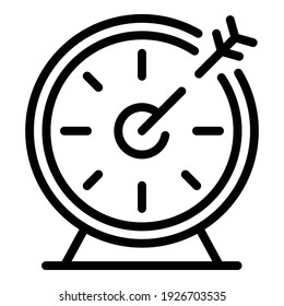 Working hours icon. Outline working hours vector icon for web design isolated on white background