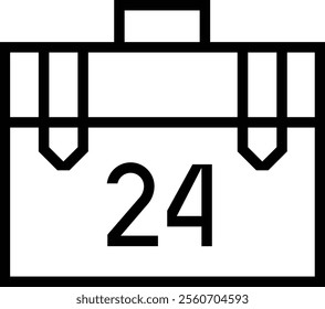 working hours icon. Thin linear style design isolated on white background